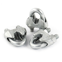 KIT : corde galvanisée de 5 mm 6x7 - 5 m, collier de serrage - 4 pièces.manchette - 2 pièces.