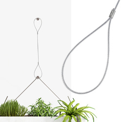 Câble d'acier en PVC transparent avec boucles Corde à œillets 2/3mm 6x7