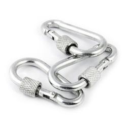 Mousqueton de corde 120mm avec cran de sécurité Zincé 11mm