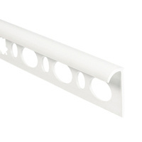 Profil extérieur 10mm semi-circulaire pour carrelage PVC Bande de finition pour carrelage BLANC 2.5m