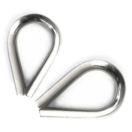 Goutte d'eau en forme de cœur pour câbles en acier inoxydable de 6 mm