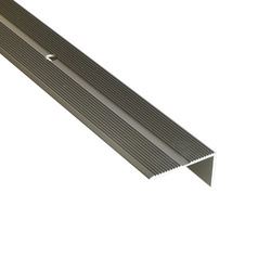 Profilé d'escalier aluminium ondulé équerre champagne 40x20 à visser
