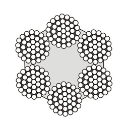 Câble d'acier Galvanisé 12mm Toron 6x37