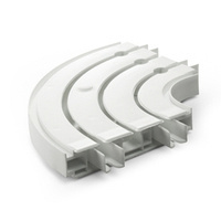 COURBURE FINALE pour rails de rideaux de plafond en PVC 3-LIGNES DROITE & GAUCHE