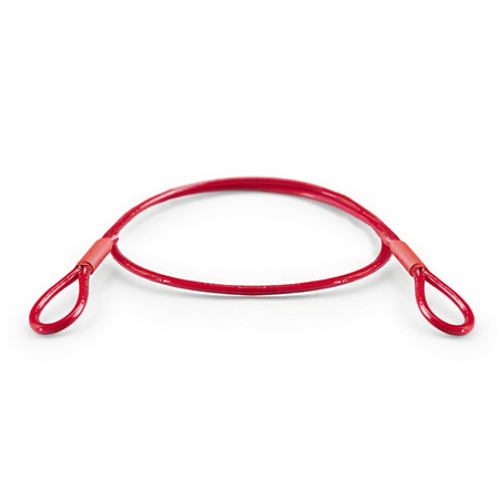 Câble d'acier en PVC ROUGE avec boucles Corde à œillets Boucle 2/4mm 1x19