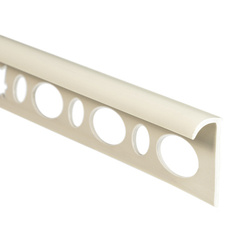 Profil extérieur 12mm semi-circulaire pour carrelage PVC Bande de finition carrelage Ivoire 2.5m