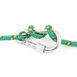 Mousqueton de corde 70mm avec crochet de sécurité zingué 7mm