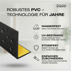 PVC Angle de protection 40x40mm NOIR 1m 