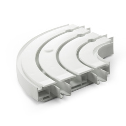 COURBURE FINALE pour rails de rideaux de plafond en PVC 3-LIGNES DROITE & GAUCHE