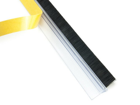 Bande d'étanchéité en aluminium avec brosse 20mm Brosse de porte 98cm BLANC