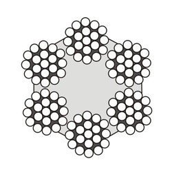 Câble d'acier galvanisé 3mm Strand 6x19