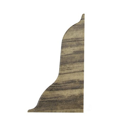 Terminaison droite pour plinthe en PVC 52mm CHÊNE RUSTIQUE