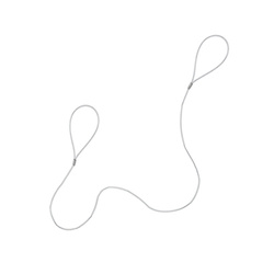 Câble d'acier en PVC transparent avec boucles Corde à œillets 2/3mm 6x7