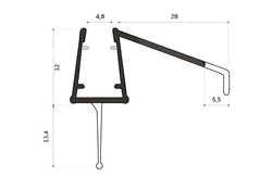 Joint pour cabine de douche pour puits 6mm-8mm UK21 0,1m - 2,0m