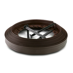 Bordure de jardin Flexible Rant 10m Hauteur 50mm Bronze Set avec piquets