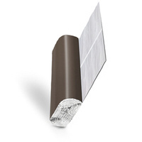 Ruban de cheminée plat 300mm RAL 8019 DARK BRONZE