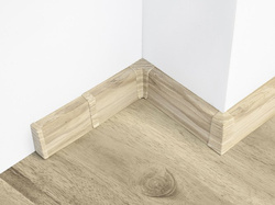 Plinthe 55mm PVC 2,5m pin blanc + 5 vis GRATUIT !