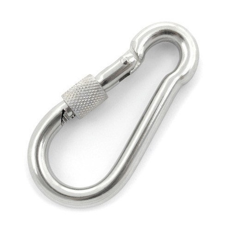 Mousqueton de sécurité en acier inoxydable résistant aux acides 100mm 10mm