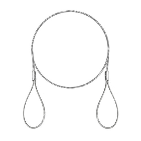 Câble d'acier avec œillets Boucle 5mm 6x19