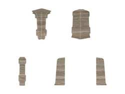 Plinthe 55mm PVC 2.5m HUSKY OAK + 5 vis GRATUITES !