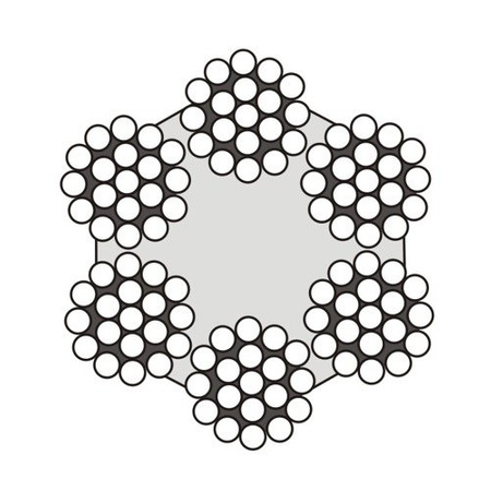 Câble d'acier galvanisé 3mm Strand 6x19