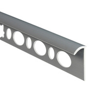 Profil extérieur 10mm semi-circulaire pour dalles PVC Bande de finition pour dalles GRIS FONCÉ 2.5m