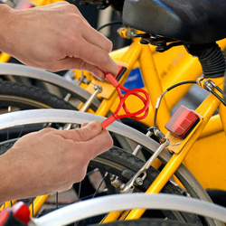 Câble d'acier en PVC ROUGE avec boucles Corde à œillets Boucle 2/4mm 1x19