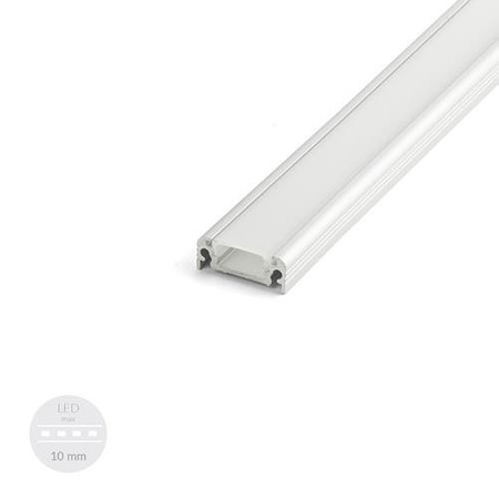 Profil ALU LED SURFACE 2m + diffuseur satiné