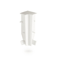 Coin intérieur pour plinthe en PVC de 60 mm BLANC