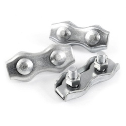 CLAMP DE CÂBLE DOUBLE Zingué 3mm