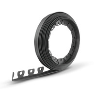 Bordure de Jardin Flexible Rant 10m Hauteur 40mm GRIS FONCÉ Jeu de piquets