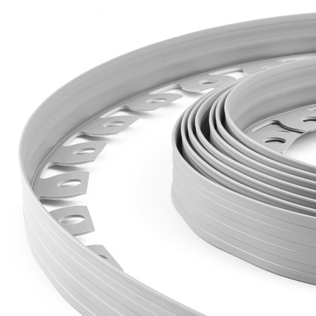 Bordure de jardin Flexible Rant 10m Hauteur 40mm GRIS CLAIR Set avec piquets