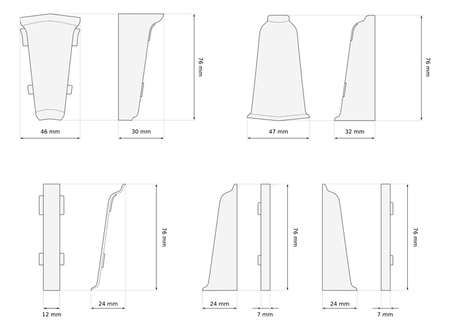 Plinthe PVC 70mm 2m chêne brûlé + 5 vis GRATUIT !