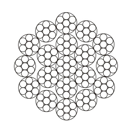 Câble d'acier non torsadé pour treuils Treuils 4mm 19x7