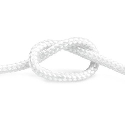 Cordage de voile tressé en polypropylène BLANC Uni sans boucle 5mm