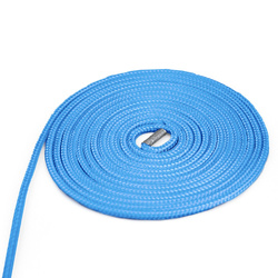 Cordage de voile tressé en polypropylène BLEU Uni sans boucle 8mm