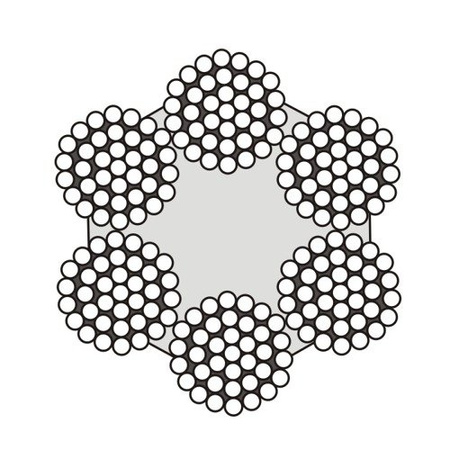 Câble d'acier Galvanisé 11mm Toron 6x37