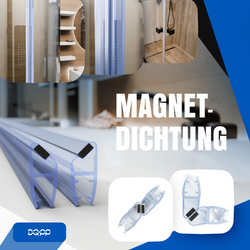 MAGNETIC SEAL UM01 pour cabines de douche pour panneaux en verre 4mm 5mm 6mm