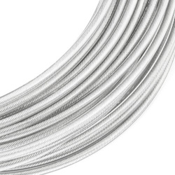Câble en acier inoxydable dans une gaine en PVC PVC transparent clair 3/4mm