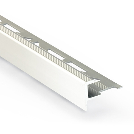 Profilé d'escalier en aluminium pour carrelage argenté 1m