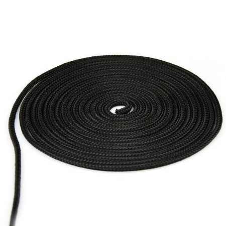 Corde tressée en polypropylène monofilament de voile NOIRE unie sans lisière 6mm