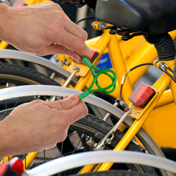 Câble d'acier en PVC VERT avec boucles Corde à œillets 1/2mm 1x7