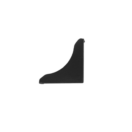 Extrémité de plinthe DROITE 15mm BLACK MAT