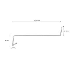 Appui de fenêtre extérieur Acier Anthracite RAL 7016 Largeur 17.5cm