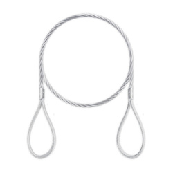 Câble d'acier en PVC transparent avec boucles Corde à œillets 2/3mm 6x7