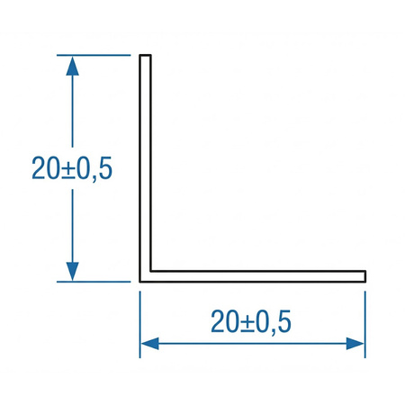 PVC Angle de protection 40x40mm NOIR 1m 