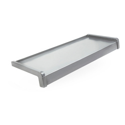 Appui de fenêtre extérieur Acier argenté RAL 9006 Largeur 15cm