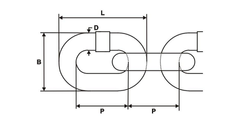 CHAINE TECHNIQUE DIN 766 Classe 3 Zinc galvanique 5mm