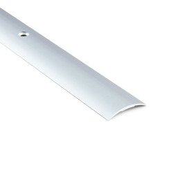 Profil de seuil Barre de seuil ovale 200cm ARGENT Barre de seuil à visser 30mm