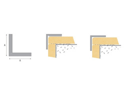 PVC Angle de protection 25x25mm Hêtre 1m